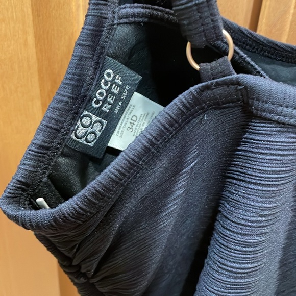 Coco Reef 2 Piece Swimsuit Tankini Set- Black - 34D top S bottom - Picture 5 of 6